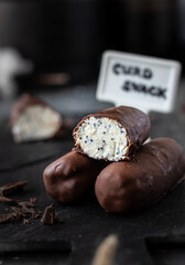Cottage cheese bars with poppy seeds 