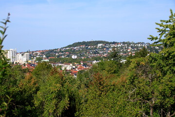 Fototapeta na wymiar Blick auf die Stadt Leonberg im Landkreis Böblingen