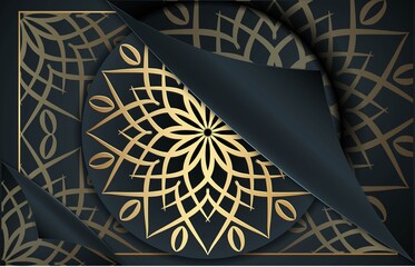 luxury mandala background for the invitation cover realistic, 3d