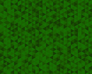 Emerald geometric triangle background. Abstract polygonal texture. Vector illustration.