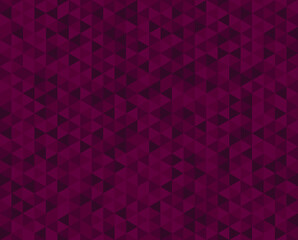 Burgundy geometric triangle background. Abstract polygonal texture. Vector illustration.