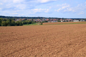 Fototapeta na wymiar Blick auf den Ort Wimsheim Landkreis Pforzheim