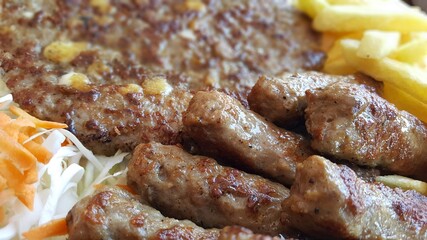 kebab or kebap  served,  traditional macedonian food