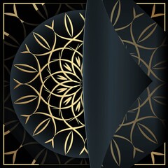 luxury mandala background for the invitation cover realistic, 3d