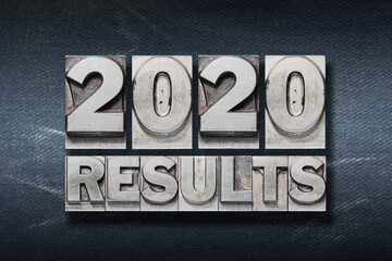 Naklejka premium results 2020 phrase den