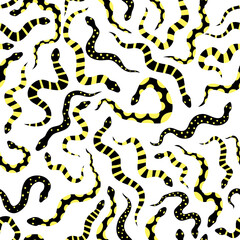 Seamless pattern with snakes
