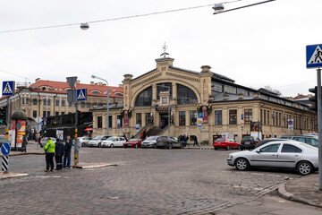 12-19-2019. Vilnius, Lithuania. Market Square.