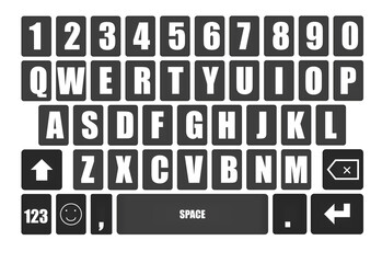 Grey phone keyboard. vector illustration