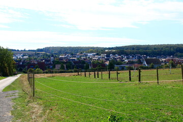 Blick auf den Ort Wiernsheim im Landkreis Pforzheim