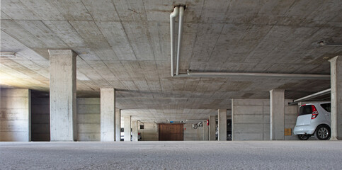 Parking garage underground