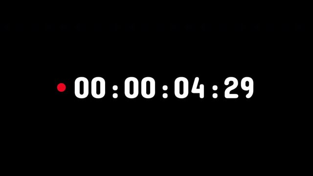 2D motion video. 30 second countdown timer for recording live video.