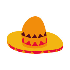 day of the dead, traditional hat fashion, mexican celebration icon flat style