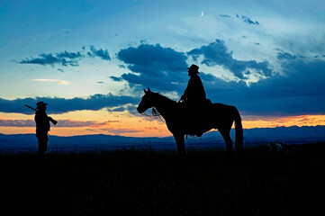 Fototapeta na wymiar Cowboy silhouette
