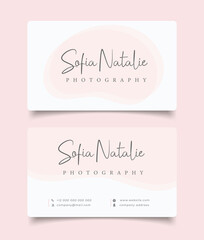 Photography business card. clean and beauty background. Template Vector.
