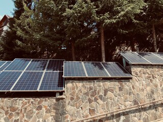 solar panels on a roof