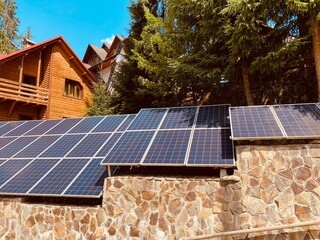 solar panels on the roof of house