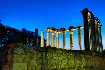 Roman temple in Evora known as Temple of Diana