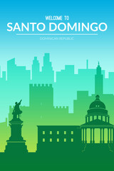 Santo Domingo, Dominican republic city scape view. - obrazy, fototapety, plakaty