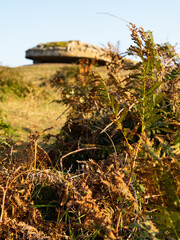 bunker with machine gun nest in a coastal defense of Bilbao.