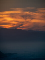 sunset on the coast of zumaia.