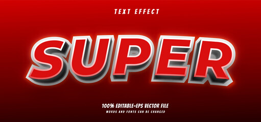 super text effect editable vector file text design vector
