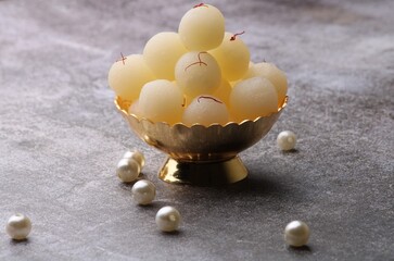 Indian Sweet Rasgulla Also Know as Rosogolla, Roshogolla, Rasagola, Ras Gulla, Anguri Rasgulla or...
