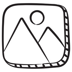 
Hand drawn vector design of picture icon

