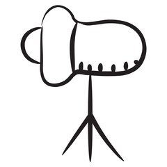 
Studio light vector, hand drawn icon design 
