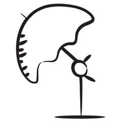 
Studio light vector, hand drawn icon design 
