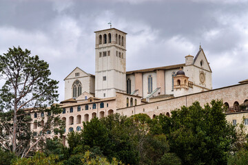 Fototapeta na wymiar Italy, Assisi, basilica of San Francesco
