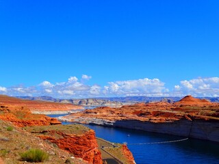 Naklejka premium North America, United States, Arizona, Glen Canyon Dam
