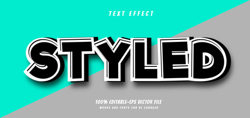 style text effect editable vector file text design vector