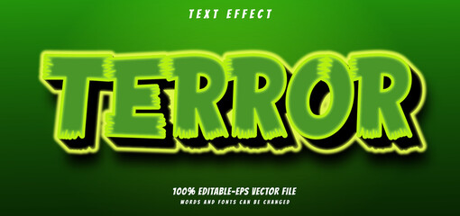 terror text effect editable vector file text design vector