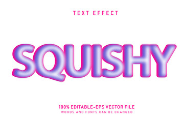 squishy text effect editable vector file text design vector