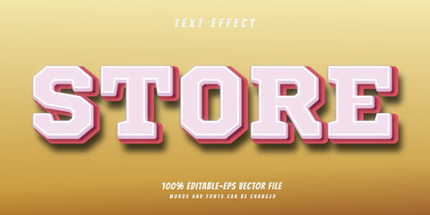 store text effect editable vector file text design vector