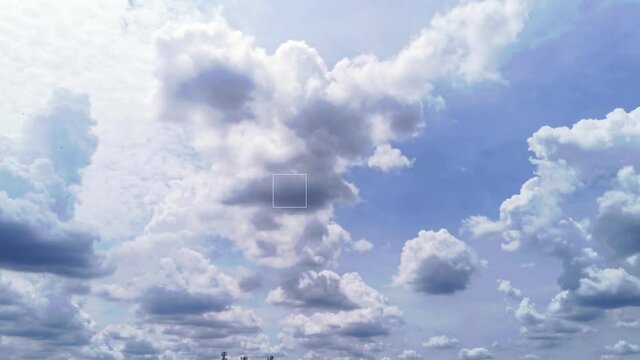 Timelapse Moving rain clouds and blue sky time lapse.
