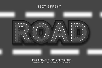 road text effect editable vector file text design vector