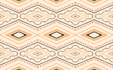 Seamless Aztec Pattern. Modern Ikat Ornament. 