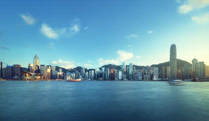 Hong Kong harbour, long exposition