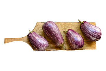 eggplant fresh vegetables on the table portion size view copy space for text keto or paleo diet food background rustic