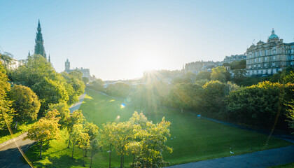 Edinburgh, Scotland from Princess Street Gardens, UK