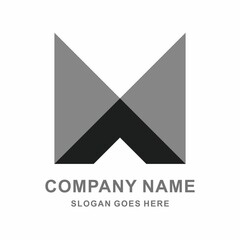 Geometric Letter M Business Company Vector Logo Design