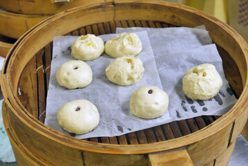 Japanese bao bread filled