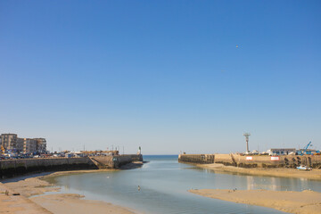 Fototapeta na wymiar port de la ville du Tréport en Normandie