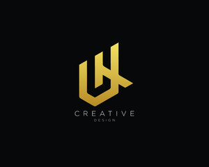 Professional and Minimalist Letter UH Logo Design, Editable in Vector Format