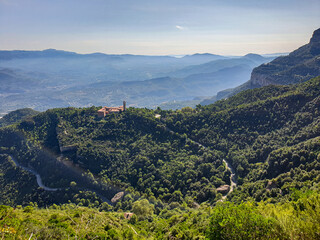 View of Montserrat mountain in Barcelona, Catalonia, Spain.