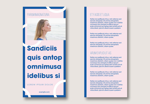 Pink and Blue Flyer Layout