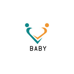 creative baby logo illustration vector design template