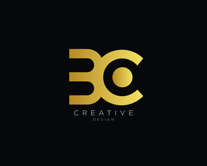 Professional and Minimalist Letter BC Logo Design, Editable in Vector Format