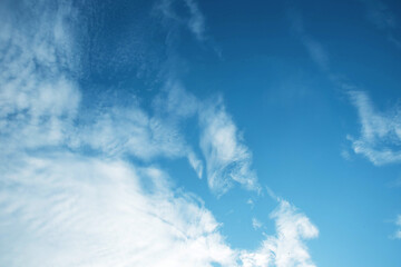 beautiful blue sky with white clouds